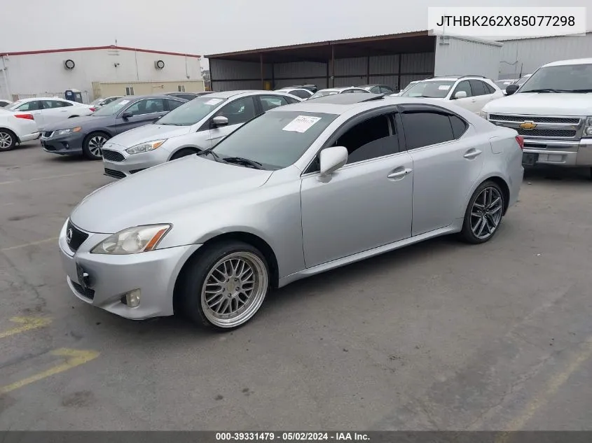 JTHBK262X85077298 2008 Lexus Is 250