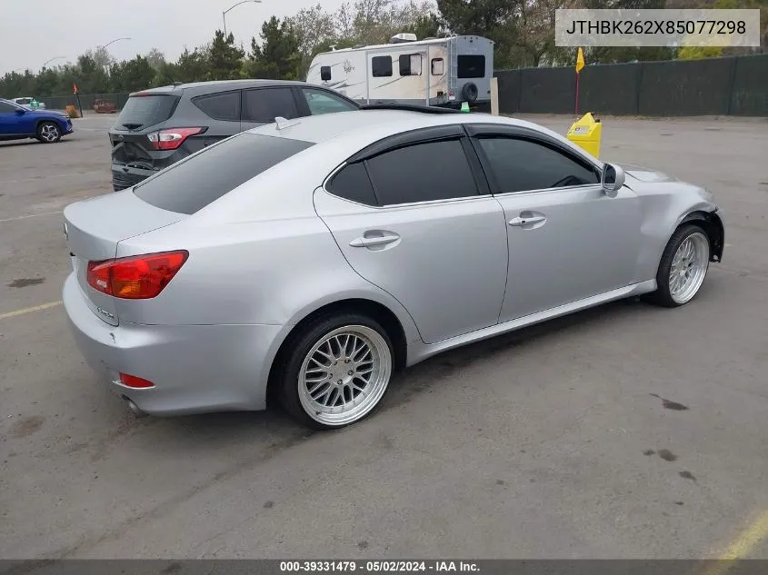 JTHBK262X85077298 2008 Lexus Is 250