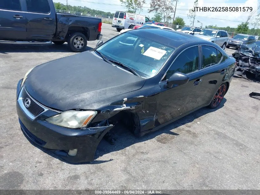 2008 Lexus Is 250 VIN: JTHBK262585081579 Lot: 39564469