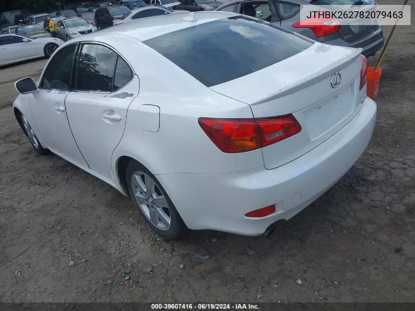 2008 Lexus Is 250 VIN: JTHBK262782079463 Lot: 39607416