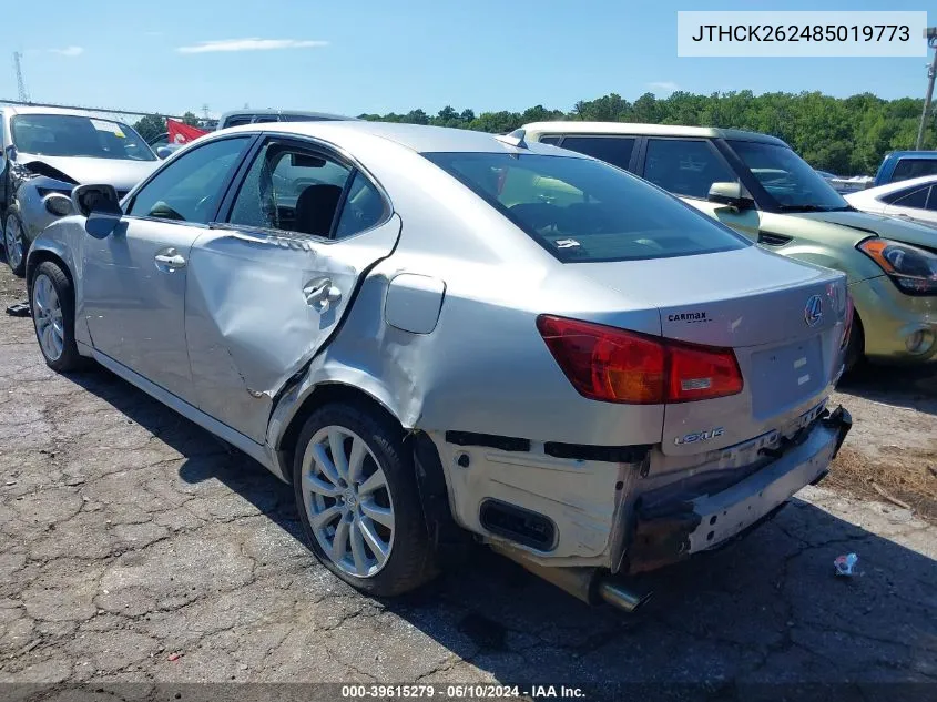 2008 Lexus Is 250 VIN: JTHCK262485019773 Lot: 39615279