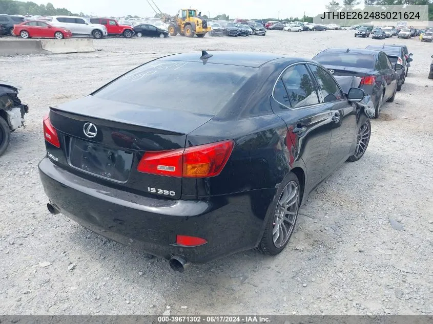 2008 Lexus Is 350 VIN: JTHBE262485021624 Lot: 39671302