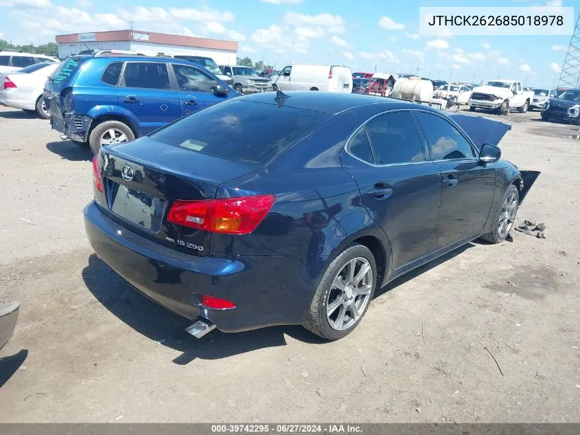 JTHCK262685018978 2008 Lexus Is 250