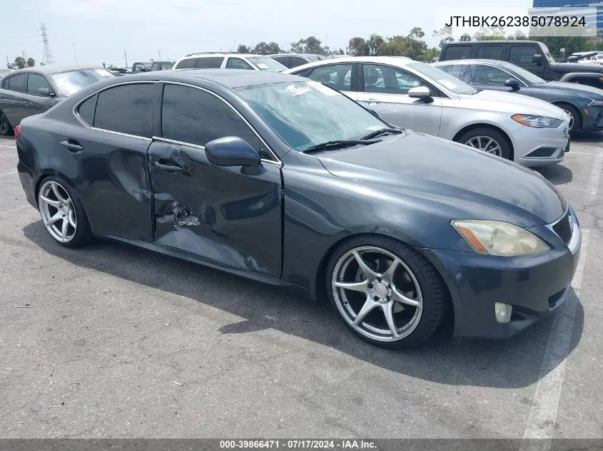 JTHBK262385078924 2008 Lexus Is 250