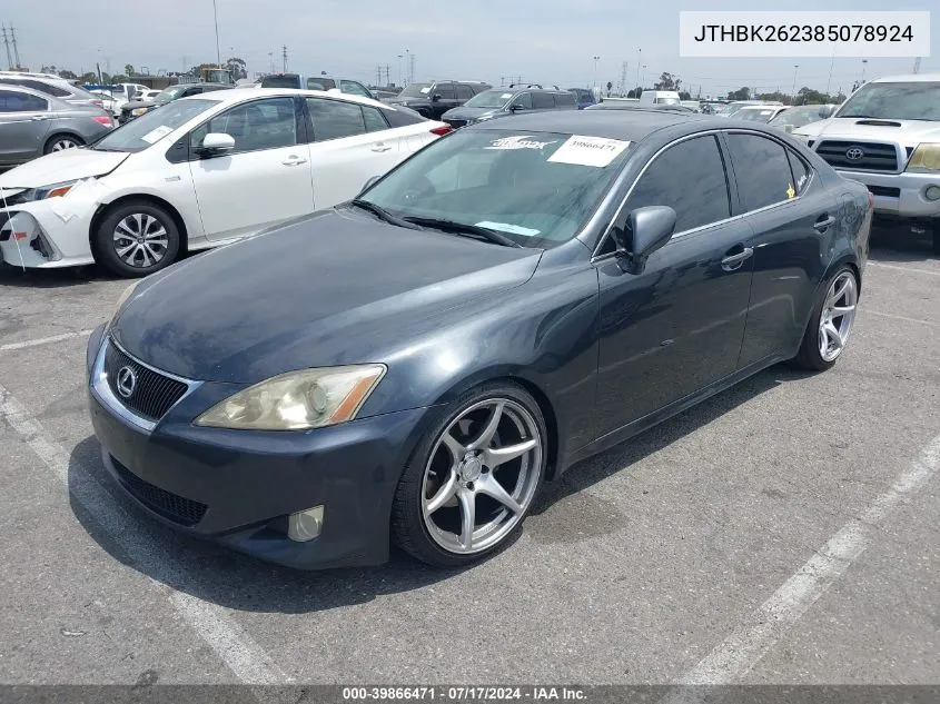 JTHBK262385078924 2008 Lexus Is 250