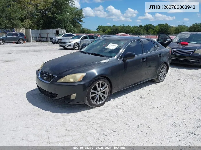 JTHBK262782063943 2008 Lexus Is 250