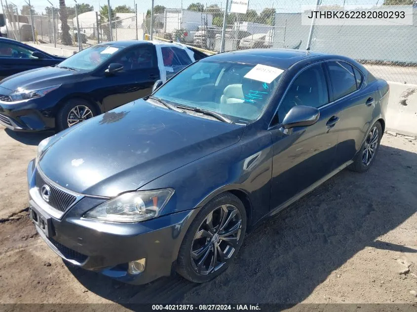 2008 Lexus Is 250 VIN: JTHBK262282080293 Lot: 40212875