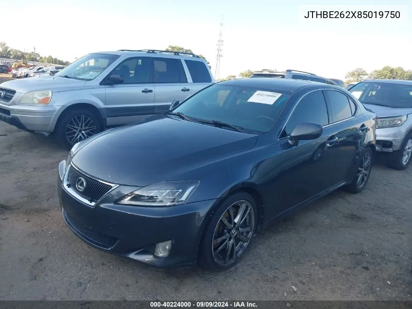 JTHBE262X85019750 2008 Lexus Is 350