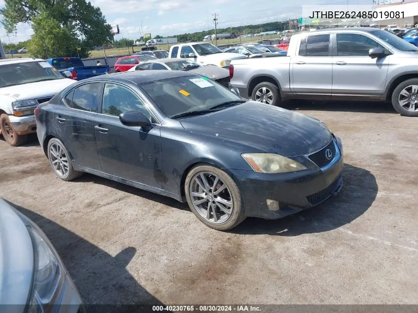 2008 Lexus Is 350 VIN: JTHBE262485019081 Lot: 40230765