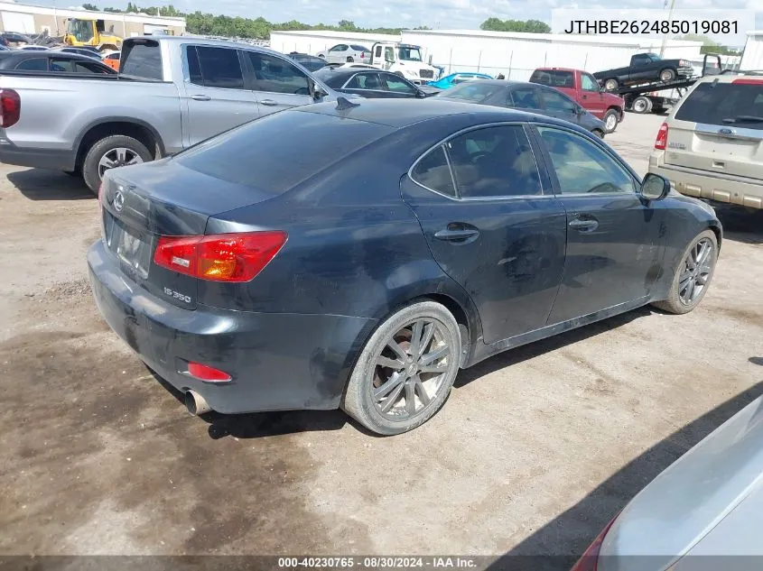 JTHBE262485019081 2008 Lexus Is 350