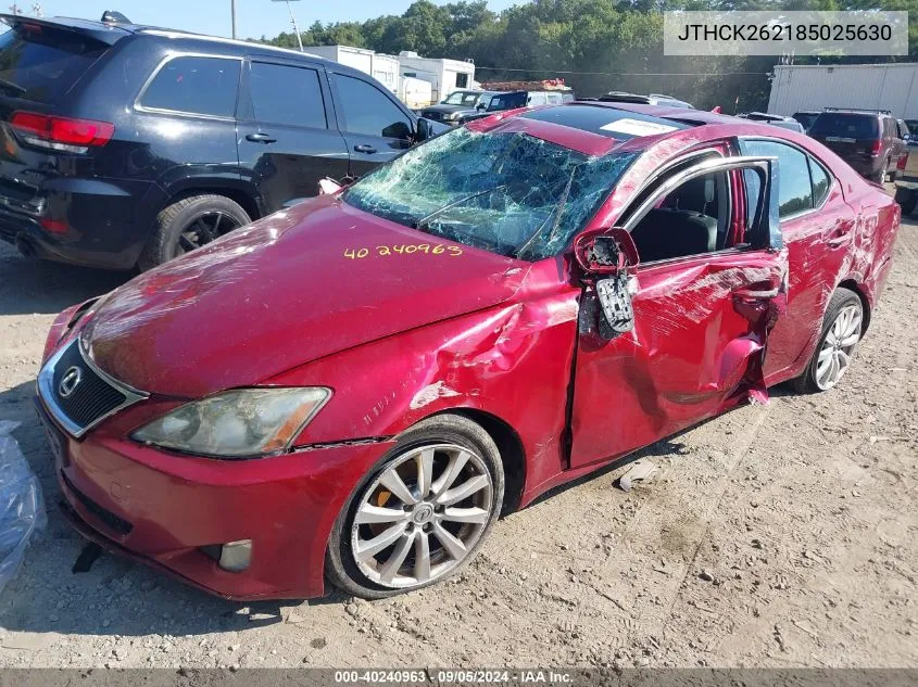 2008 Lexus Is 250 VIN: JTHCK262185025630 Lot: 40240963