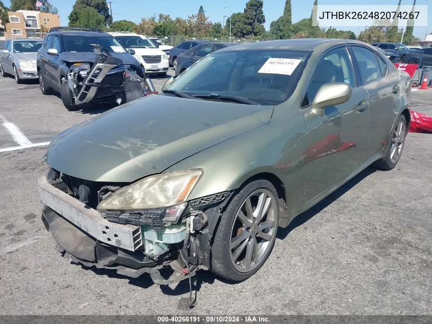 2008 Lexus Is 250 VIN: JTHBK262482074267 Lot: 40266191