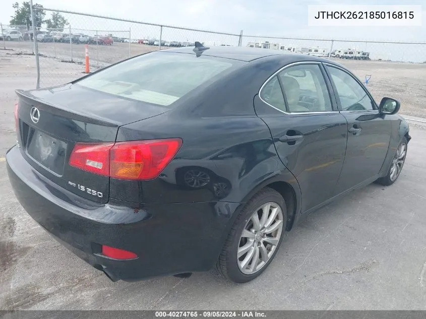 JTHCK262185016815 2008 Lexus Is 250 250