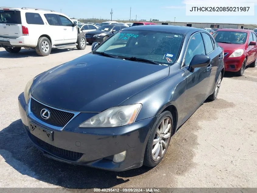 2008 Lexus Is 250 VIN: JTHCK262085021987 Lot: 40295412