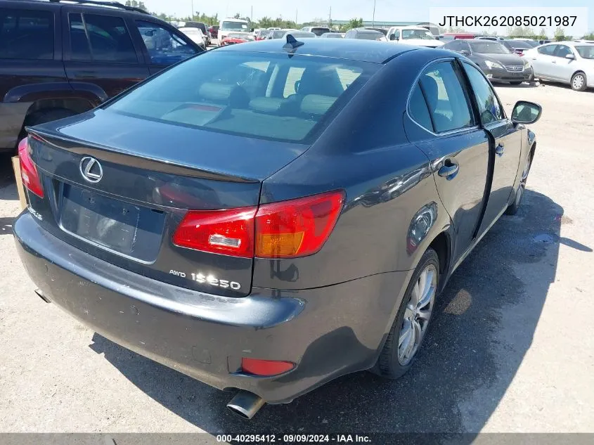 2008 Lexus Is 250 VIN: JTHCK262085021987 Lot: 40295412