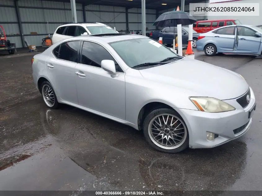 2008 Lexus Is 250 VIN: JTHCK262085024064 Lot: 40366666