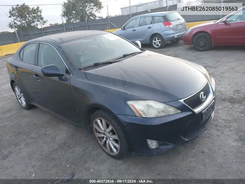 2008 Lexus Is 350 VIN: JTHBE262085019563 Lot: 40372934