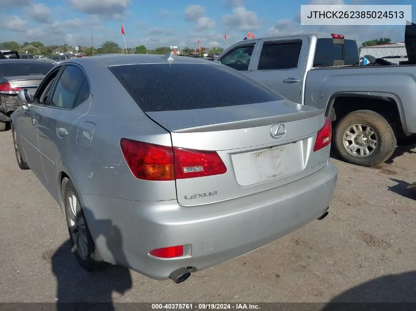 JTHCK262385024513 2008 Lexus Is 250