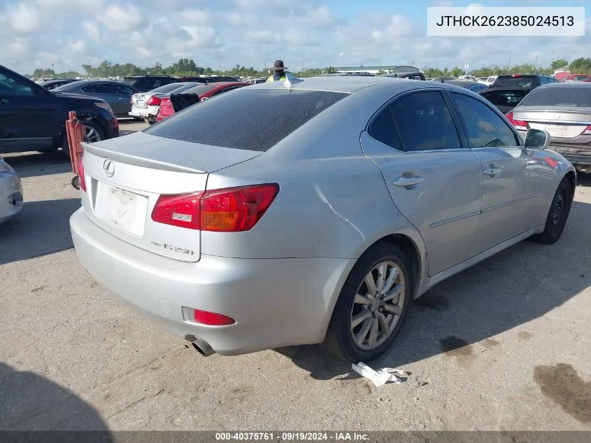 JTHCK262385024513 2008 Lexus Is 250