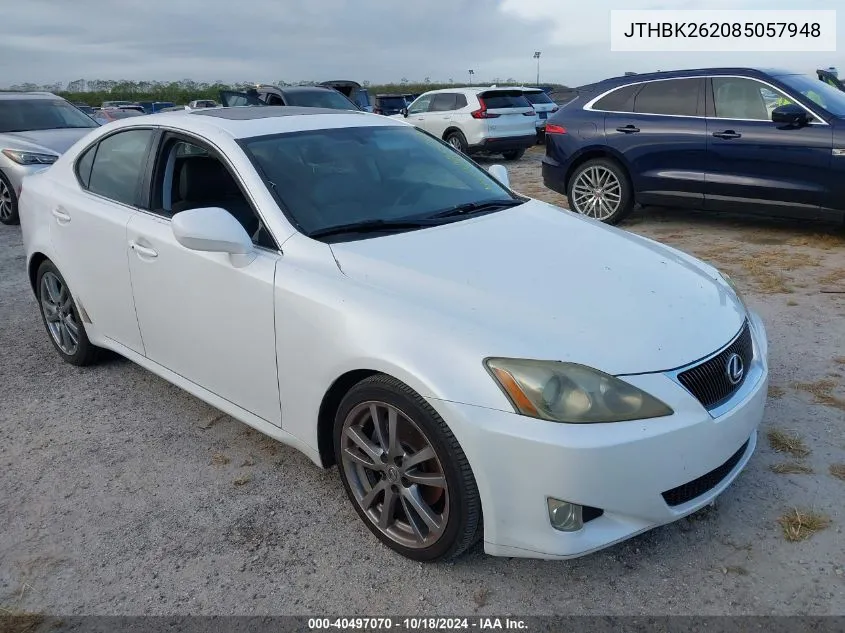 2008 Lexus Is 250 VIN: JTHBK262085057948 Lot: 40497070