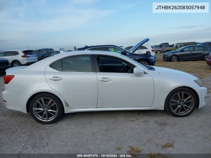 2008 Lexus Is 250 VIN: JTHBK262085057948 Lot: 40497070