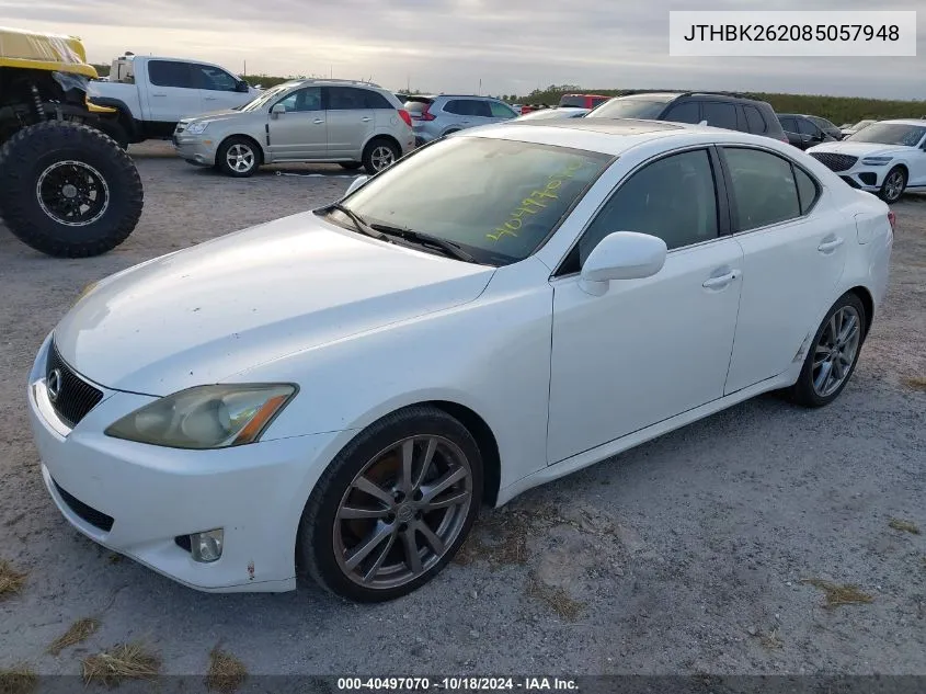 2008 Lexus Is 250 VIN: JTHBK262085057948 Lot: 40497070