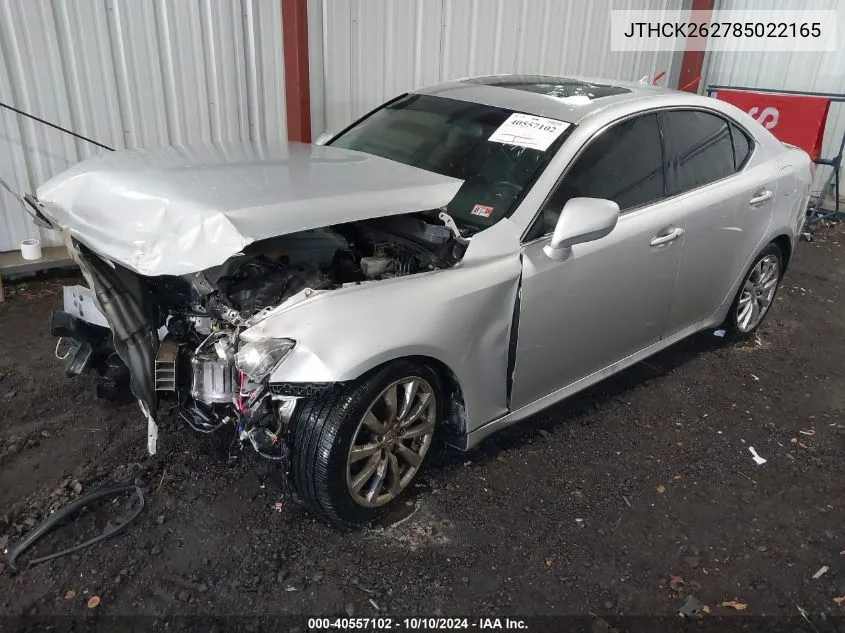 2008 Lexus Is 250 VIN: JTHCK262785022165 Lot: 40557102