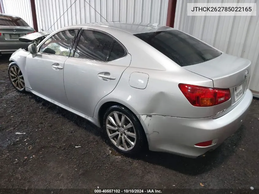 2008 Lexus Is 250 VIN: JTHCK262785022165 Lot: 40557102