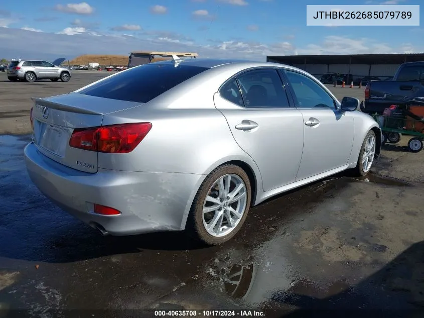 2008 Lexus Is 250 VIN: JTHBK262685079789 Lot: 40635708