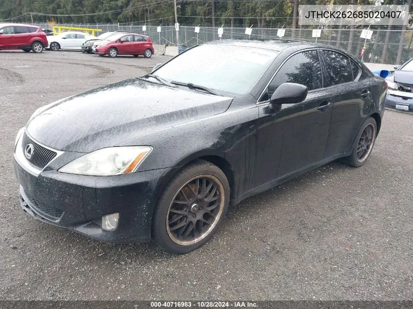 2008 Lexus Is 250 VIN: JTHCK262685020407 Lot: 40716983