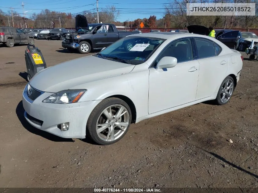 2008 Lexus Is 250 VIN: JTHCK262085018572 Lot: 40776244