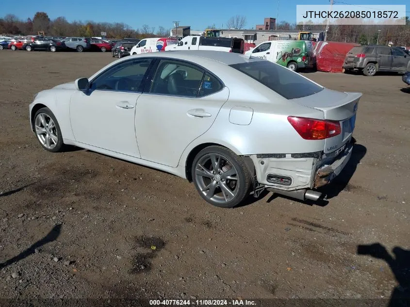 2008 Lexus Is 250 VIN: JTHCK262085018572 Lot: 40776244