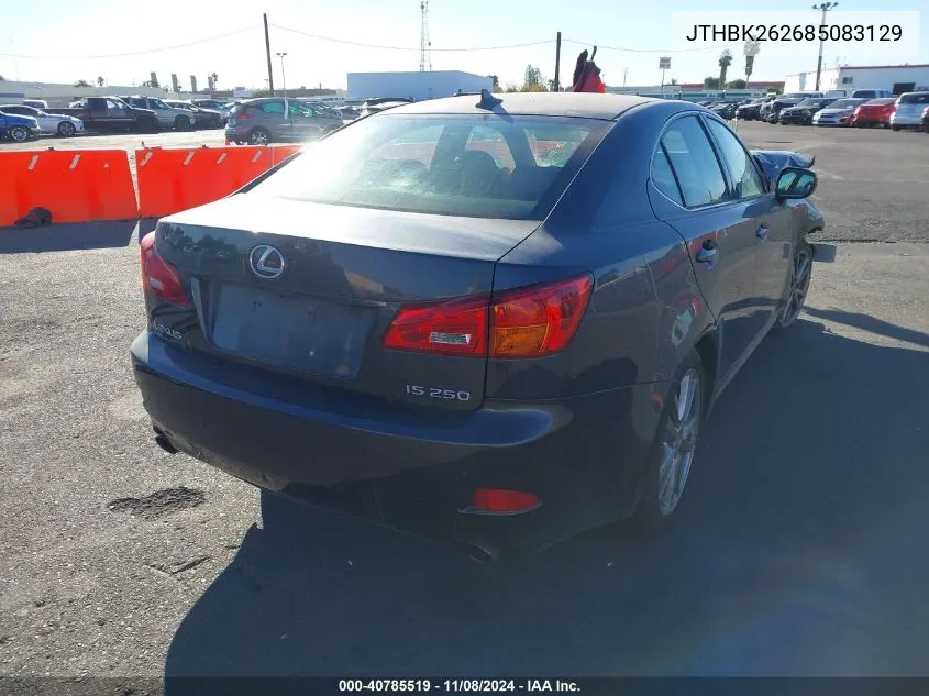 2008 Lexus Is 250 VIN: JTHBK262685083129 Lot: 40785519