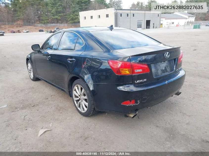 2008 Lexus Is 250 VIN: JTHCK262882027635 Lot: 40838195