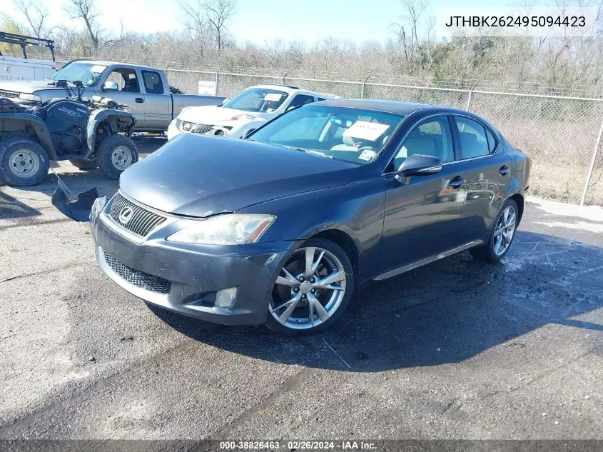 2009 Lexus Is 250 VIN: JTHBK262495094423 Lot: 38826463