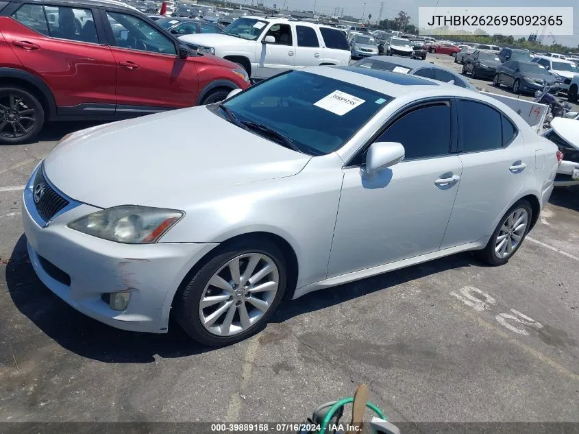 2009 Lexus Is 250 VIN: JTHBK262695092365 Lot: 39889158