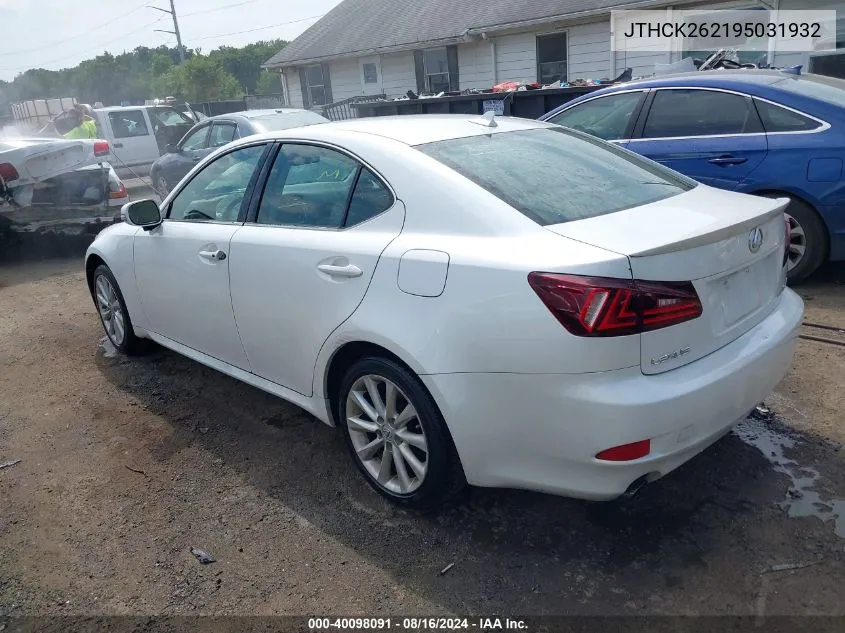 2009 Lexus Is 250 VIN: JTHCK262195031932 Lot: 40098091