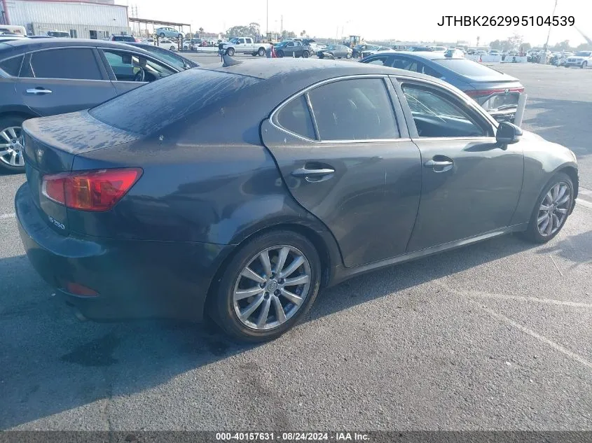 JTHBK262995104539 2009 Lexus Is 250