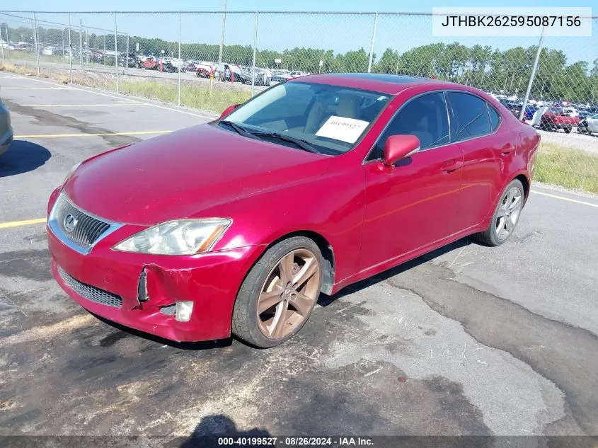 2009 Lexus Is 250 VIN: JTHBK262595087156 Lot: 40199527