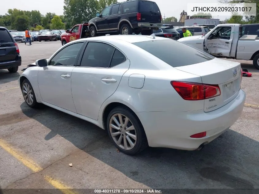 2009 Lexus Is 250 VIN: JTHCK262092031017 Lot: 40311278