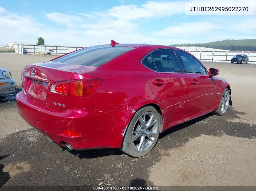 JTHBE262995022270 2009 Lexus Is 350