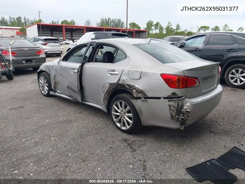 2009 Lexus Is 250 VIN: JTHCK262X95031377 Lot: 40364925