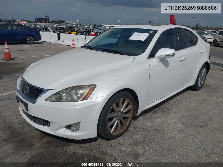 2009 Lexus Is 250 VIN: JTHBK262695088686 Lot: 40389152