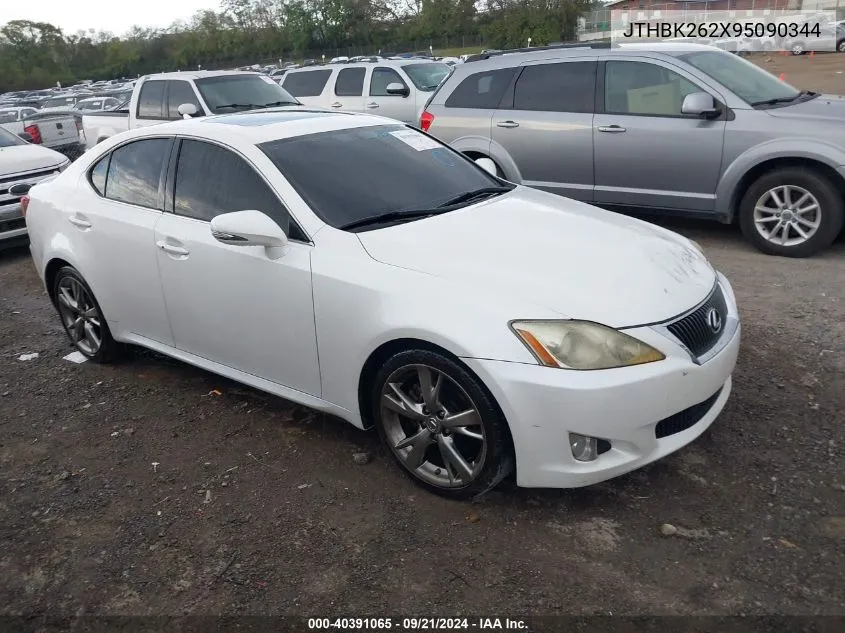 2009 Lexus Is 250 VIN: JTHBK262X95090344 Lot: 40391065