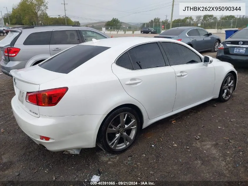 2009 Lexus Is 250 VIN: JTHBK262X95090344 Lot: 40391065