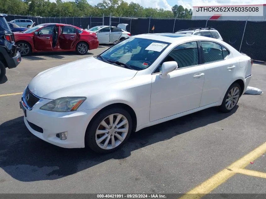 2009 Lexus Is 250 VIN: JTHCK262X95035008 Lot: 40421991