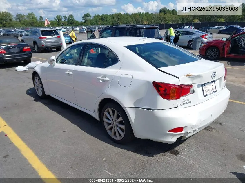 2009 Lexus Is 250 VIN: JTHCK262X95035008 Lot: 40421991