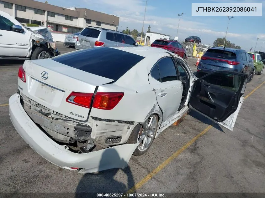 2009 Lexus Is 250 VIN: JTHBK262392086041 Lot: 40525297