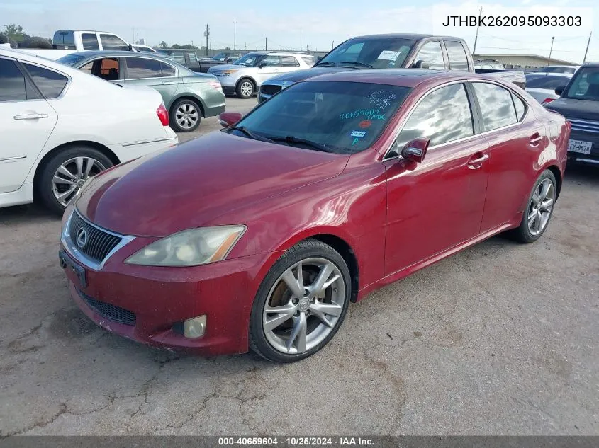 2009 Lexus Is 250 VIN: JTHBK262095093303 Lot: 40659604