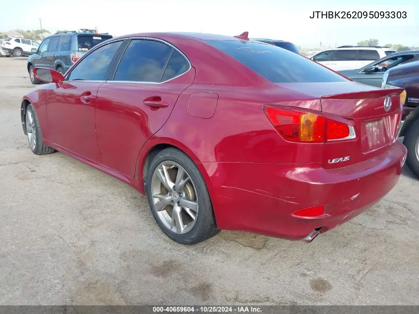 2009 Lexus Is 250 VIN: JTHBK262095093303 Lot: 40659604